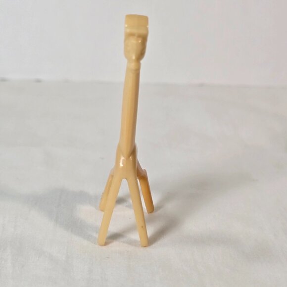 Vintage Plastic Giraffe Toy Figure 1950s 1960s Hard Plastic Mid Century Animal - Picture 2 of 9